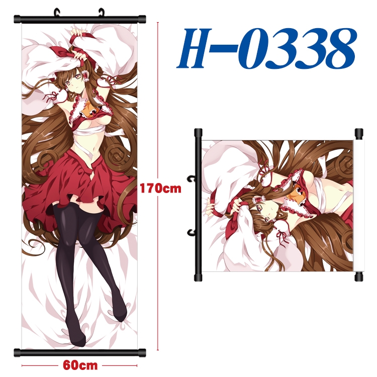 Queen's Blade Black plastic rod cloth hanging canvas painting 60x170cm H-0338