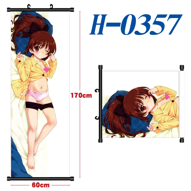 Oshino Shinobi Black plastic rod cloth hanging canvas painting 60x170cm  H-0357