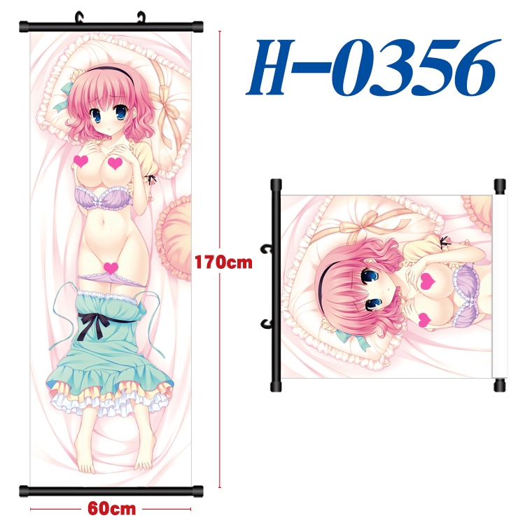 Oshino Shinobi Black plastic rod cloth hanging canvas painting 60x170cm  H-0356