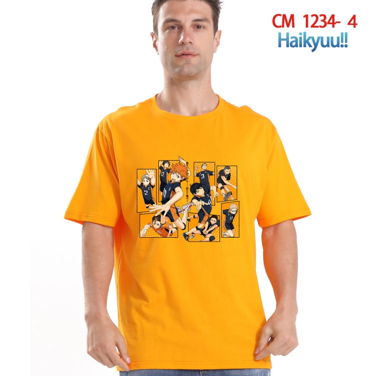 Haikyuu!! Printed short-sleeved cotton T-shirt from S to 4XL CM 1234 4