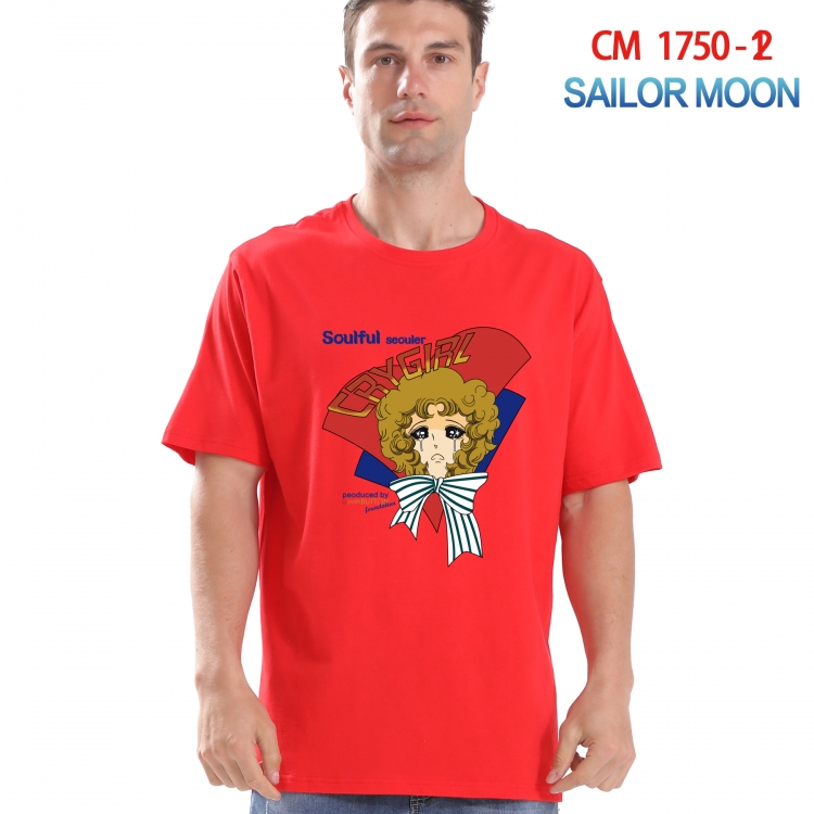 sailormoon Printed short-sleeved cotton T-shirt from S to 4XL  CM-1750-2