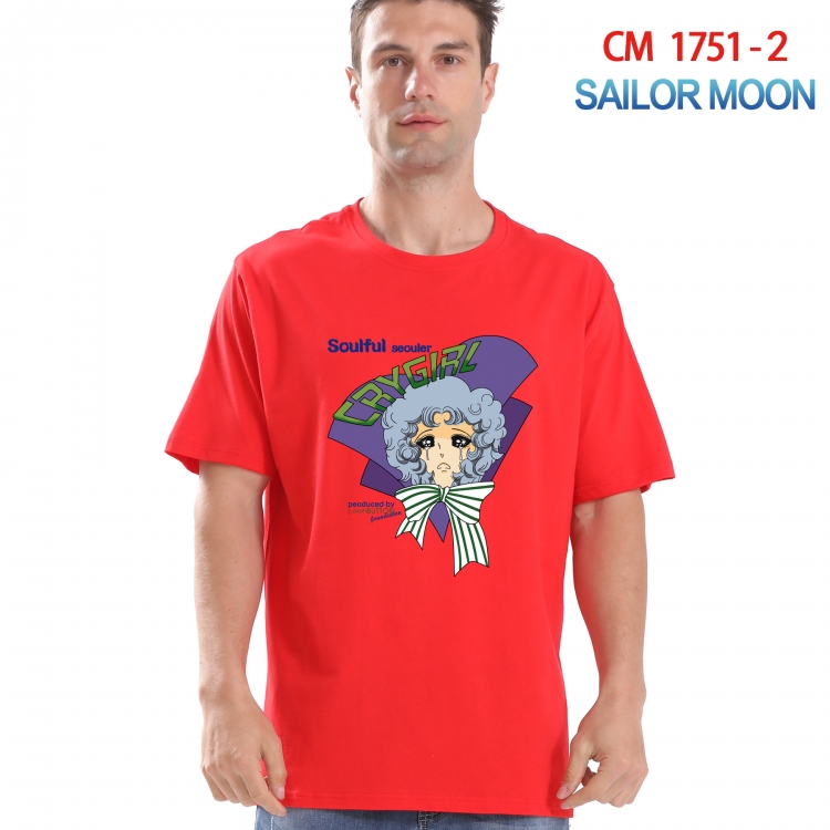 sailormoon Printed short-sleeved cotton T-shirt from S to 4XL CM-1751-2