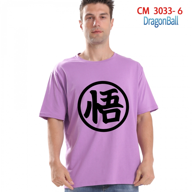 DRAGON BALL Printed short-sleeved cotton T-shirt from S to 4XL   CM-3033-6