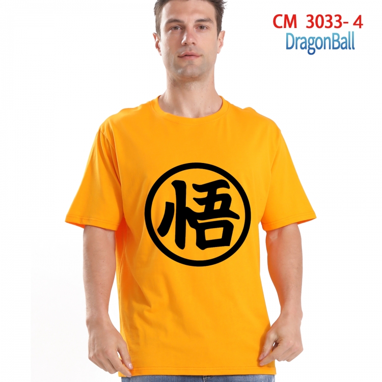 DRAGON BALL Printed short-sleeved cotton T-shirt from S to 4XL  CM-3033-4