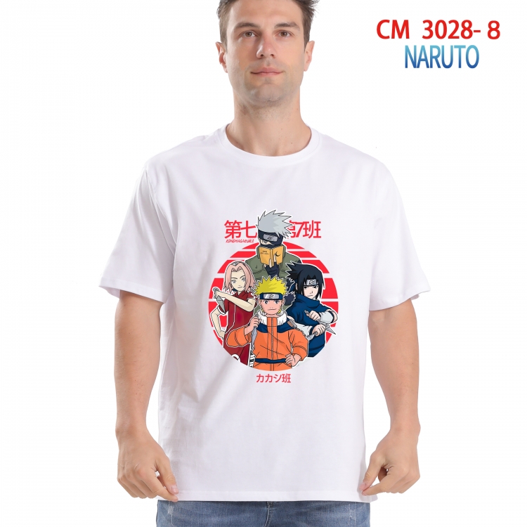 Naruto Printed short-sleeved cotton T-shirt from S to 4XL CM-3028-8