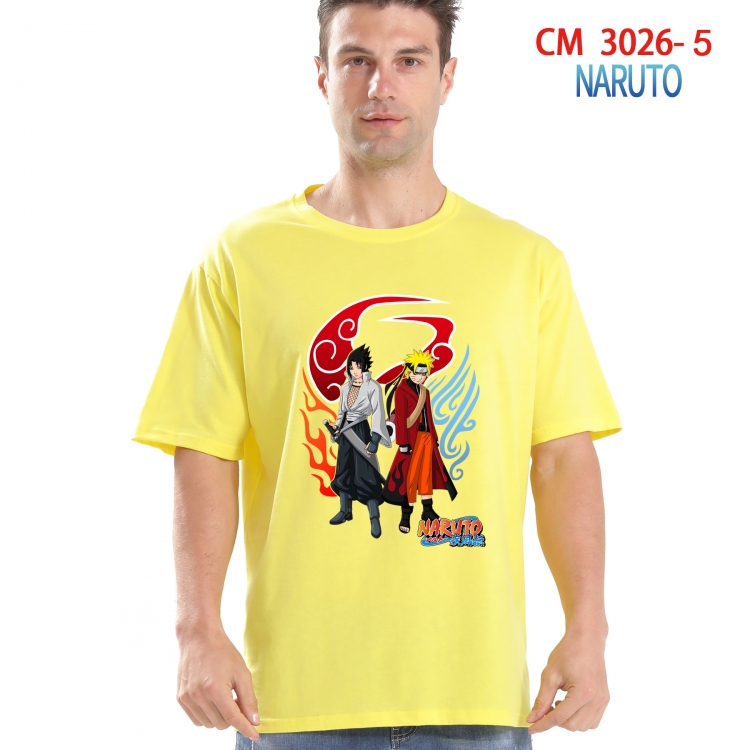 Naruto Printed short-sleeved cotton T-shirt from S to 4XL CM-3026-5
