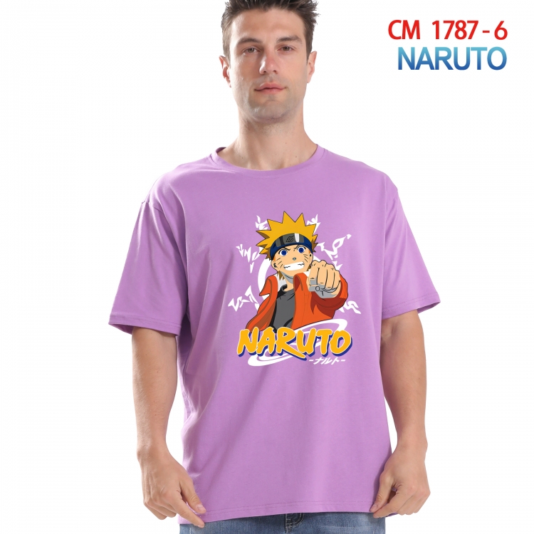 Naruto Printed short-sleeved cotton T-shirt from S to 4XL CM-1787-6