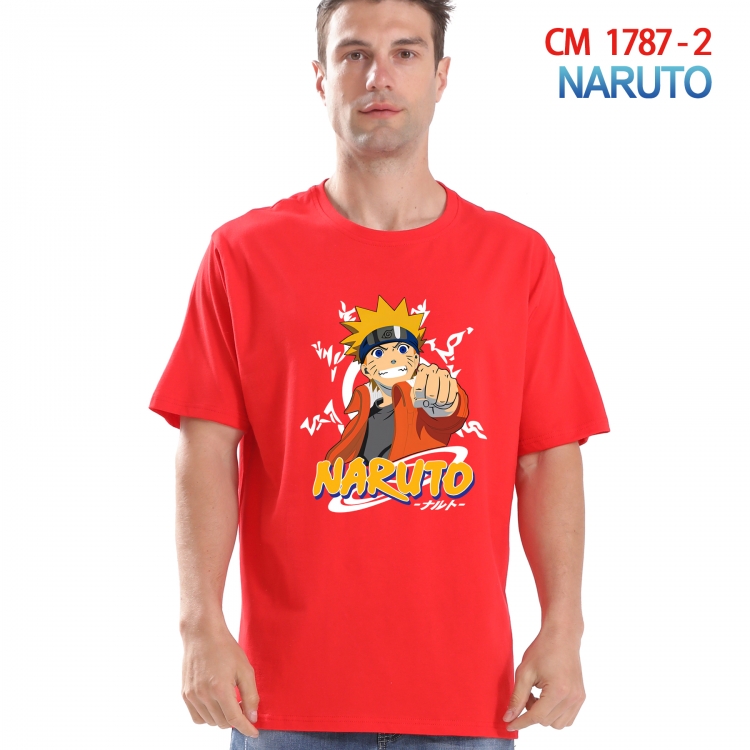 Naruto Printed short-sleeved cotton T-shirt from S to 4XL  CM-1787-2