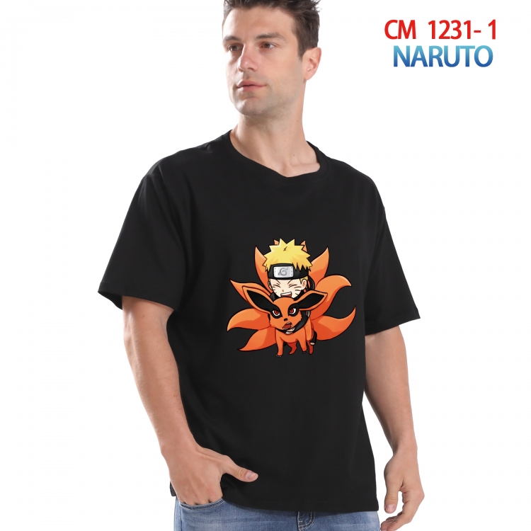 Naruto Printed short-sleeved cotton T-shirt from S to 4XL  CM 1231 1