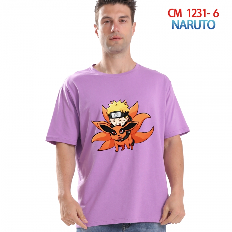 Naruto Printed short-sleeved cotton T-shirt from S to 4XL CM 1231 6
