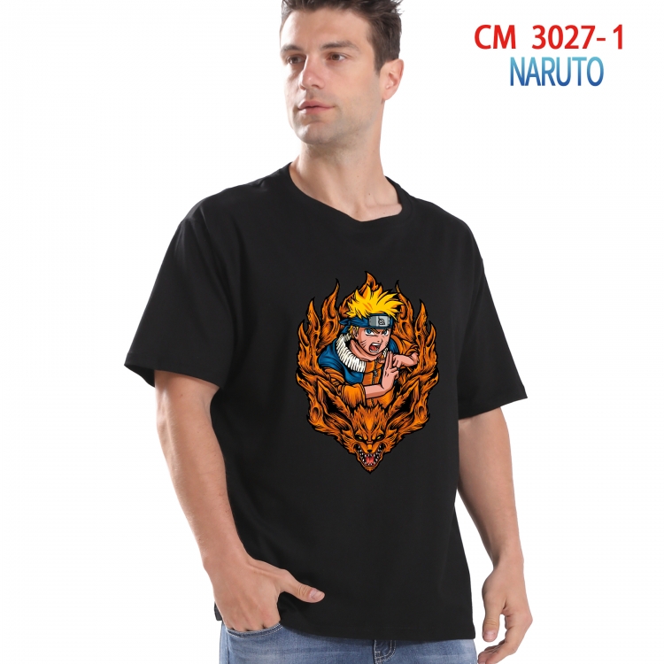 Naruto Printed short-sleeved cotton T-shirt from S to 4XL CM-3027-1