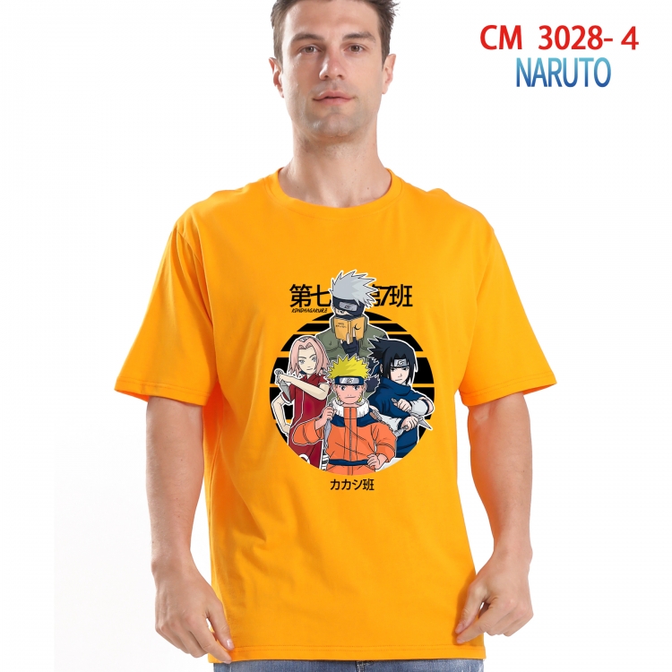 Naruto Printed short-sleeved cotton T-shirt from S to 4XL CM-3028-4