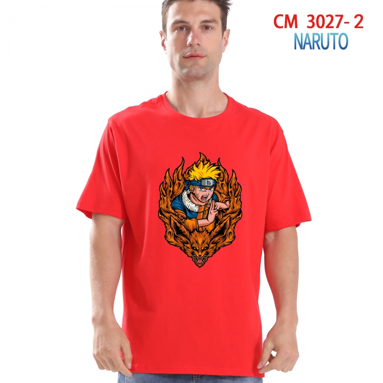 Naruto Printed short-sleeved cotton T-shirt from S to 4XL CM-3027-2