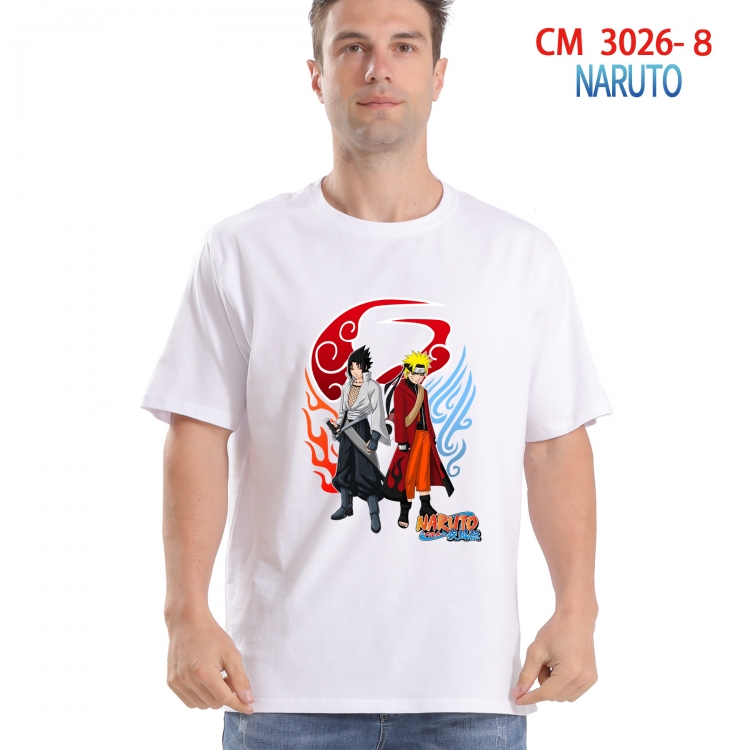 Naruto Printed short-sleeved cotton T-shirt from S to 4XL CM-3026-8