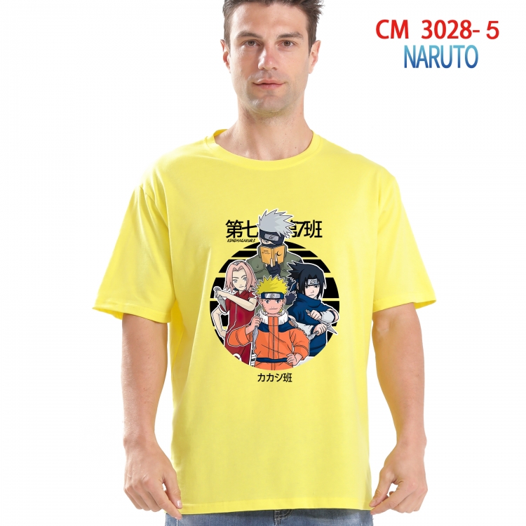 Naruto Printed short-sleeved cotton T-shirt from S to 4XL CM-3028-5
