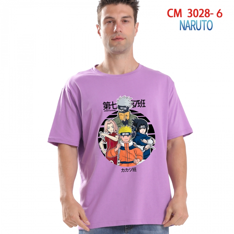 Naruto Printed short-sleeved cotton T-shirt from S to 4XL CM-3028-6