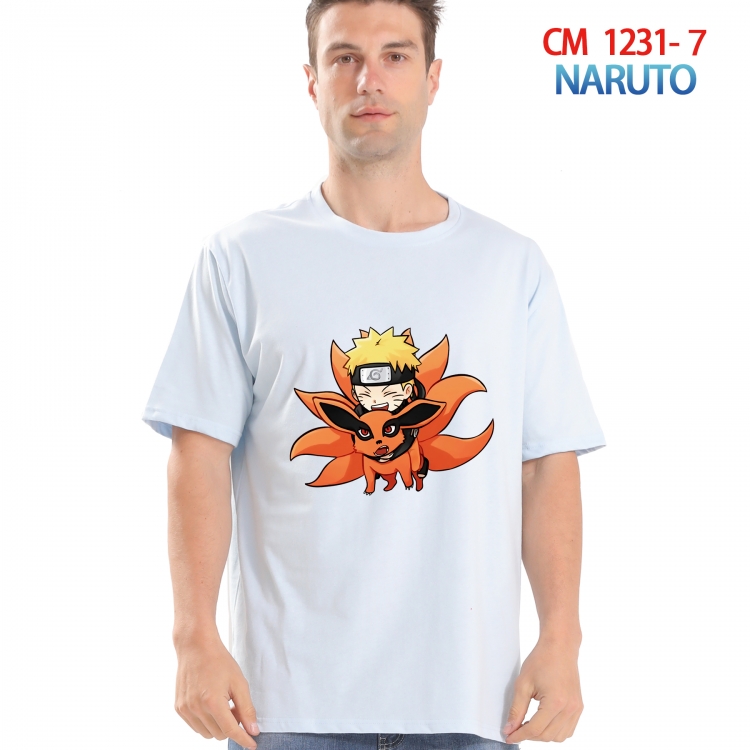 Naruto Printed short-sleeved cotton T-shirt from S to 4XL CM 1231 7