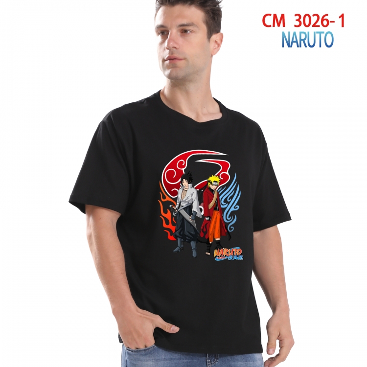 Naruto Printed short-sleeved cotton T-shirt from S to 4XL CM-3026-1