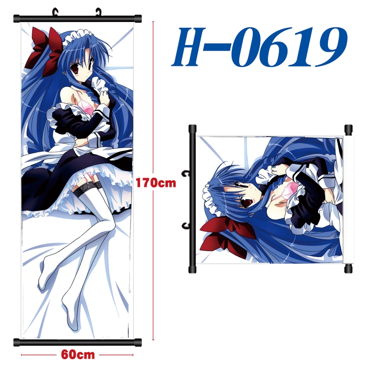 Yosuga no Sora Black plastic rod cloth hanging canvas painting 60x170cm H-0619