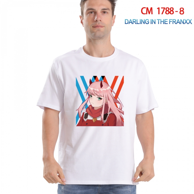 DARLING in the FRANX Printed short-sleeved cotton T-shirt from S to 4XL CM-1788-8