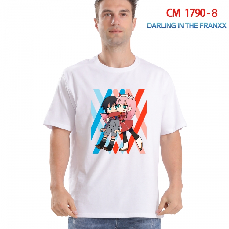 DARLING in the FRANX Printed short-sleeved cotton T-shirt from S to 4XL CM-1790-8
