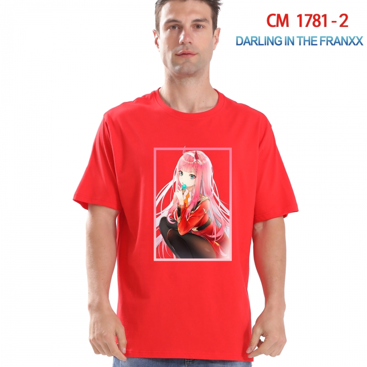 DARLING in the FRANX Printed short-sleeved cotton T-shirt from S to 4XL  CM-1781-2