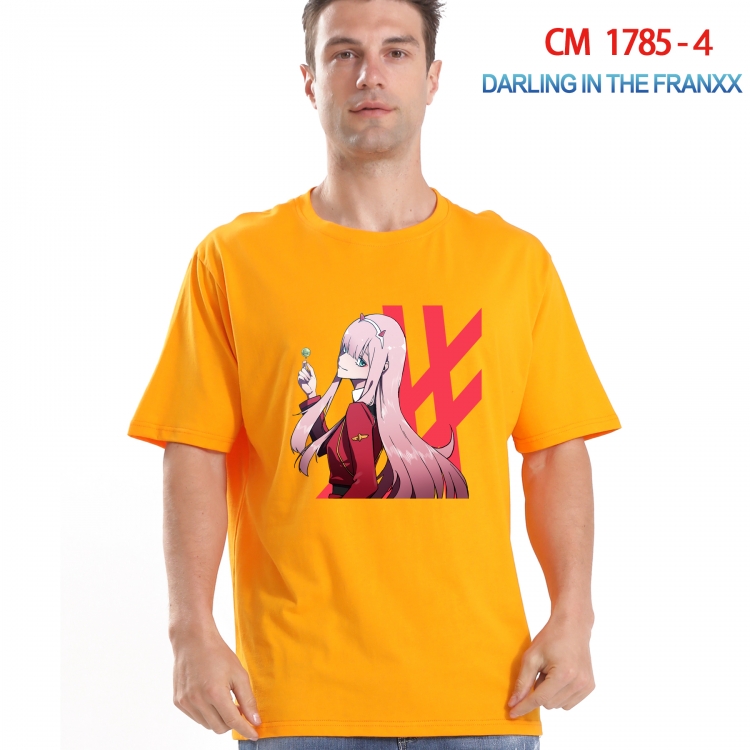 DARLING in the FRANX Printed short-sleeved cotton T-shirt from S to 4XL CM-1785-4