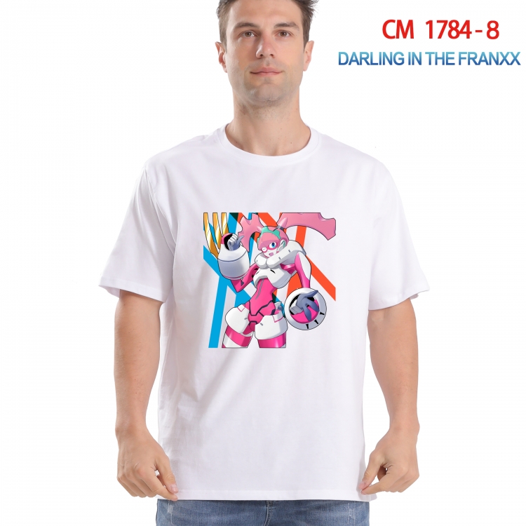 DARLING in the FRANX Printed short-sleeved cotton T-shirt from S to 4XL  CM-1784-8