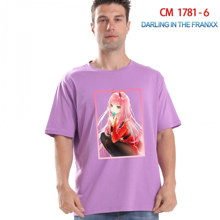 DARLING in the FRANX Printed short-sleeved cotton T-shirt from S to 4XL CM-1781-6