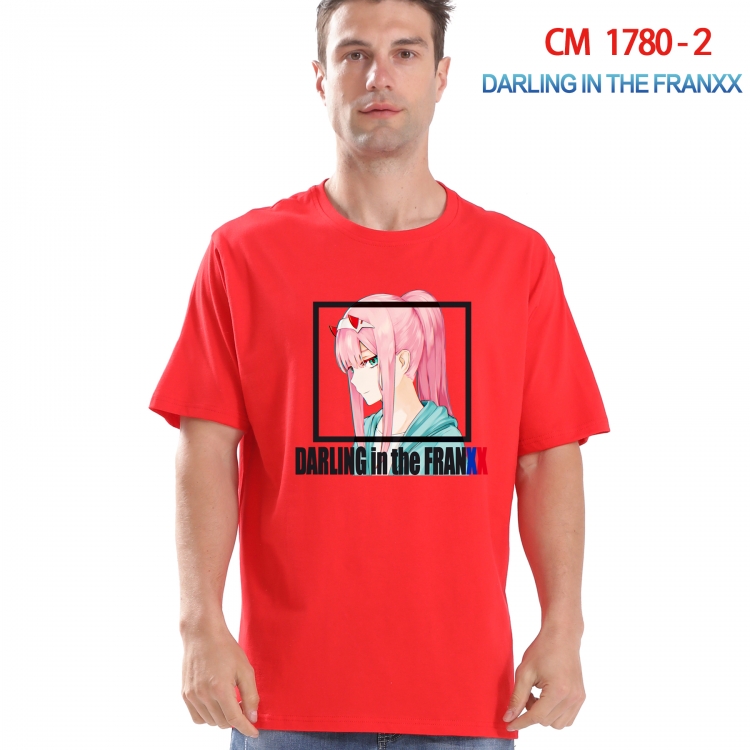 DARLING in the FRANX Printed short-sleeved cotton T-shirt from S to 4XL  CM-1780-2