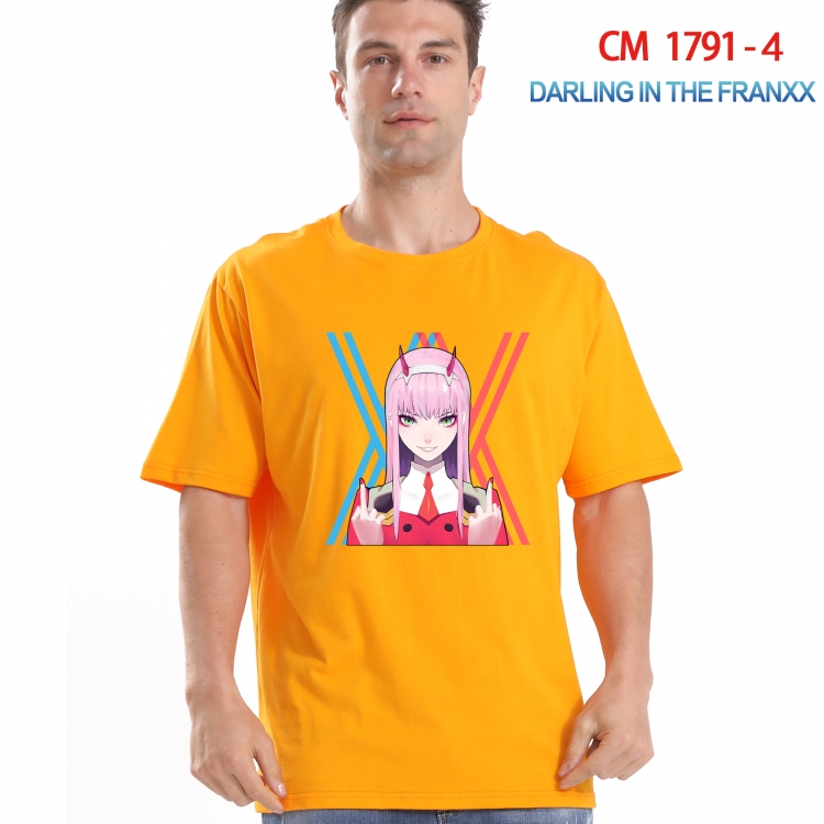 DARLING in the FRANX Printed short-sleeved cotton T-shirt from S to 4XL  CM-1791-4