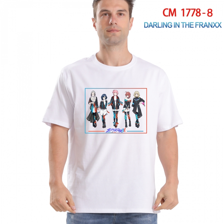DARLING in the FRANX Printed short-sleeved cotton T-shirt from S to 4XL  CM-1778-8