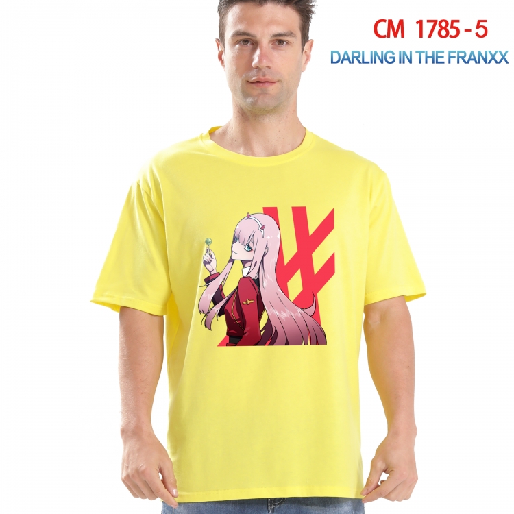 DARLING in the FRANX Printed short-sleeved cotton T-shirt from S to 4XL  CM-1785-5
