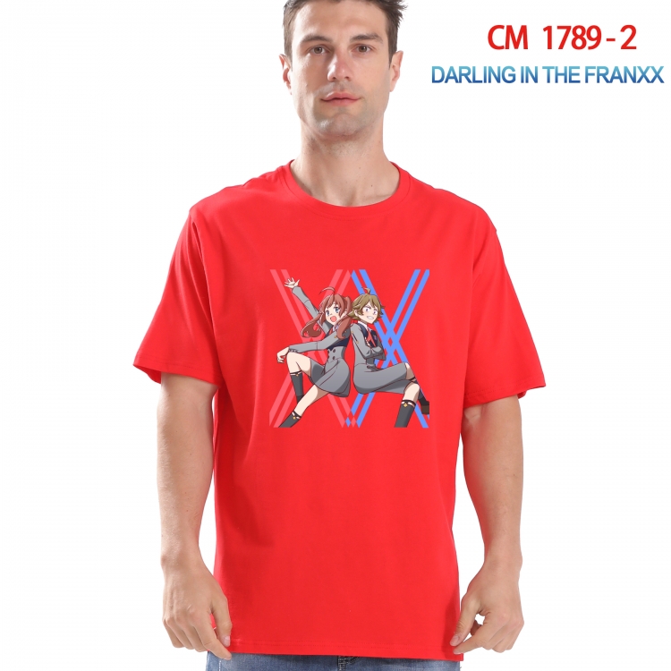 DARLING in the FRANX Printed short-sleeved cotton T-shirt from S to 4XL CM-1789-2