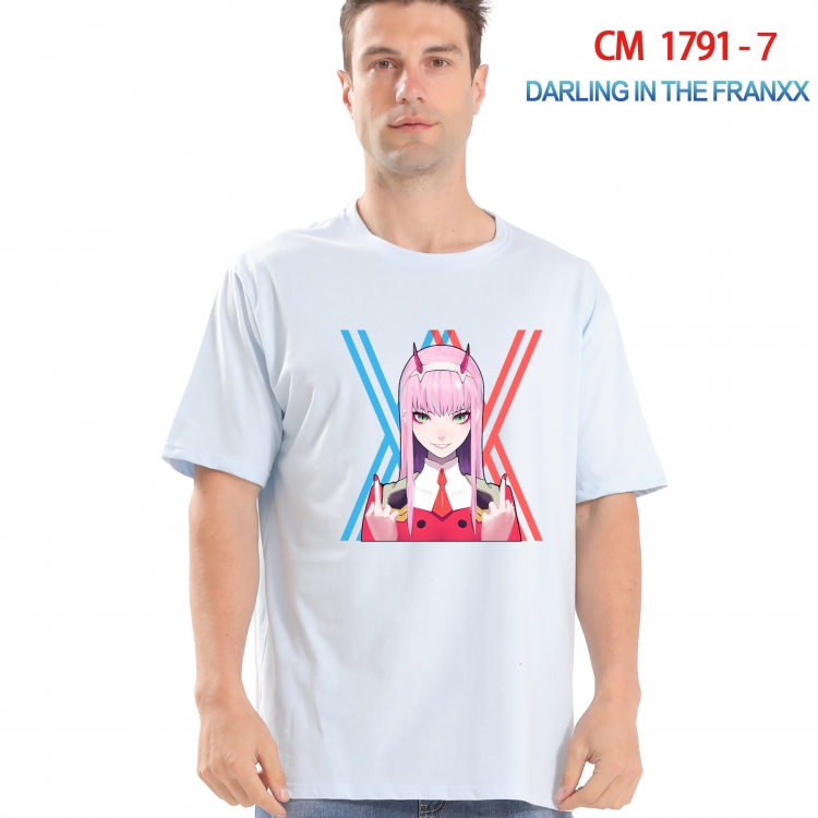 DARLING in the FRANX Printed short-sleeved cotton T-shirt from S to 4XL  CM-1791-7