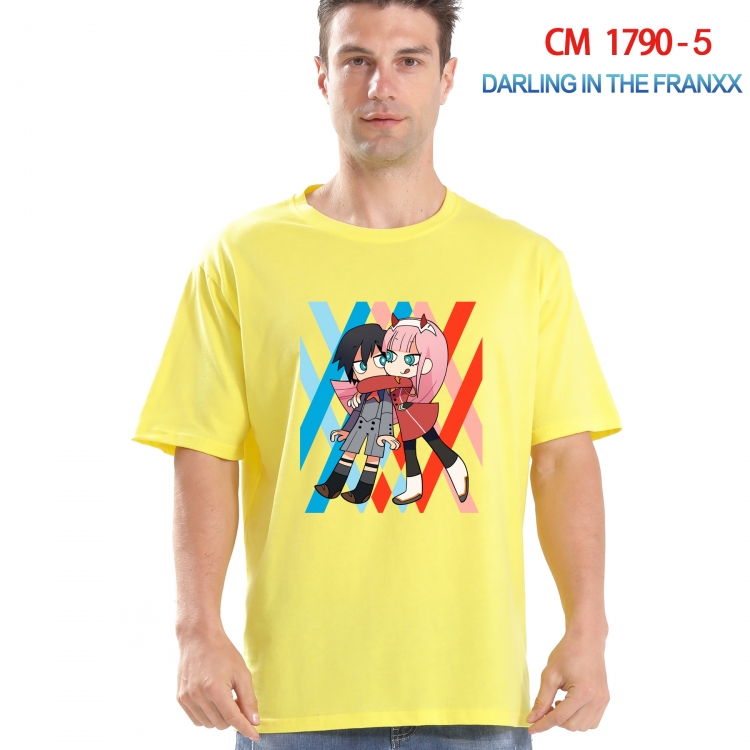 DARLING in the FRANX Printed short-sleeved cotton T-shirt from S to 4XL  CM-1790-5