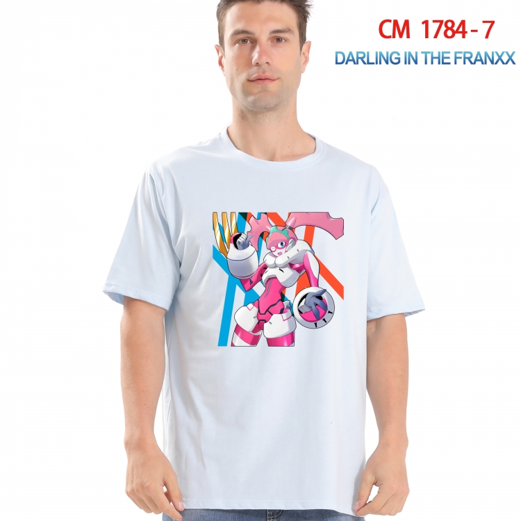 DARLING in the FRANX Printed short-sleeved cotton T-shirt from S to 4XL   CM-1784-7