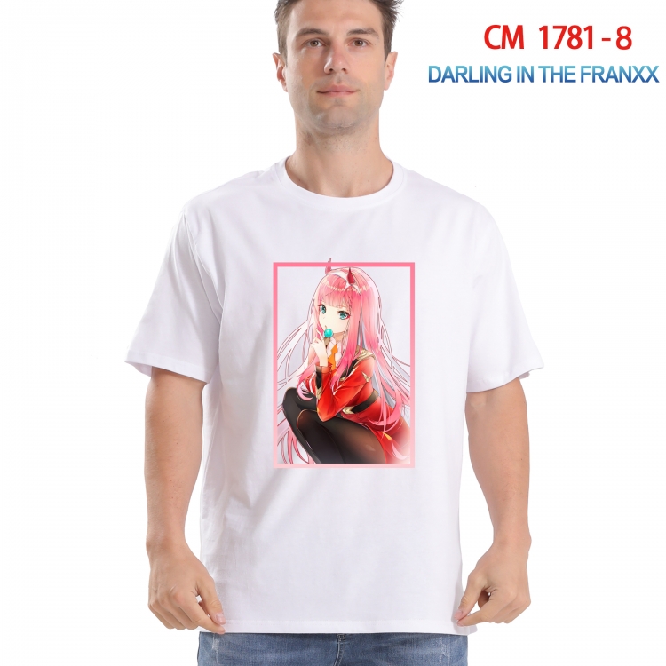 DARLING in the FRANX Printed short-sleeved cotton T-shirt from S to 4XL  CM-1781-8