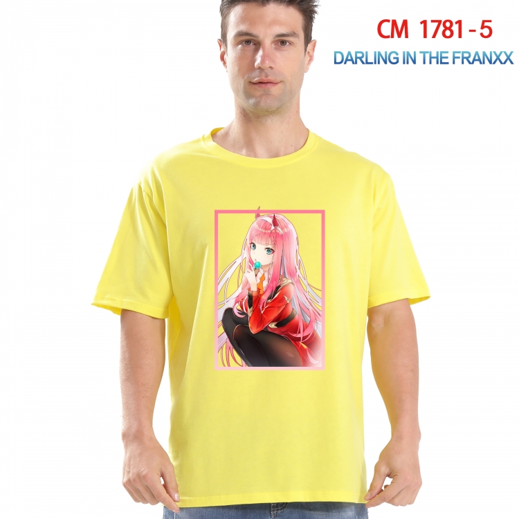 DARLING in the FRANX Printed short-sleeved cotton T-shirt from S to 4XL CM-1781-5