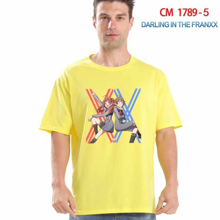 DARLING in the FRANX Printed short-sleeved cotton T-shirt from S to 4XL  CM-1789-5