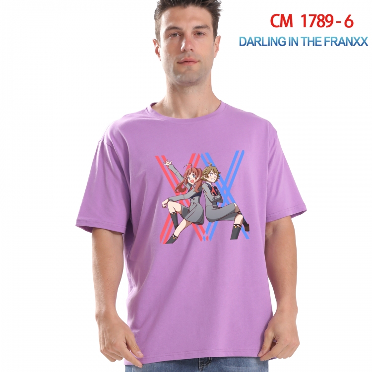DARLING in the FRANX Printed short-sleeved cotton T-shirt from S to 4XL CM-1789-6