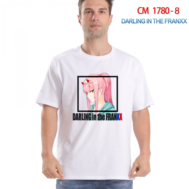 DARLING in the FRANX Printed short-sleeved cotton T-shirt from S to 4XL CM-1780-8