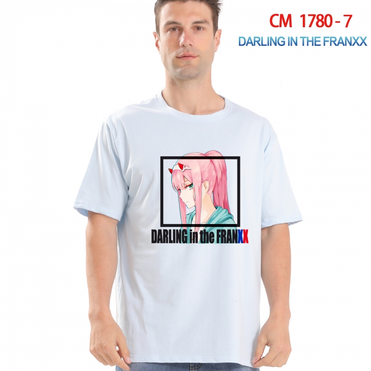 DARLING in the FRANX Printed short-sleeved cotton T-shirt from S to 4XL CM-1780-7