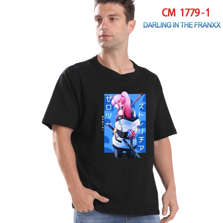 DARLING in the FRANX Printed short-sleeved cotton T-shirt from S to 4XL  CM-1779-1