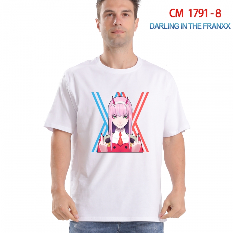 DARLING in the FRANX Printed short-sleeved cotton T-shirt from S to 4XL CM-1791-8