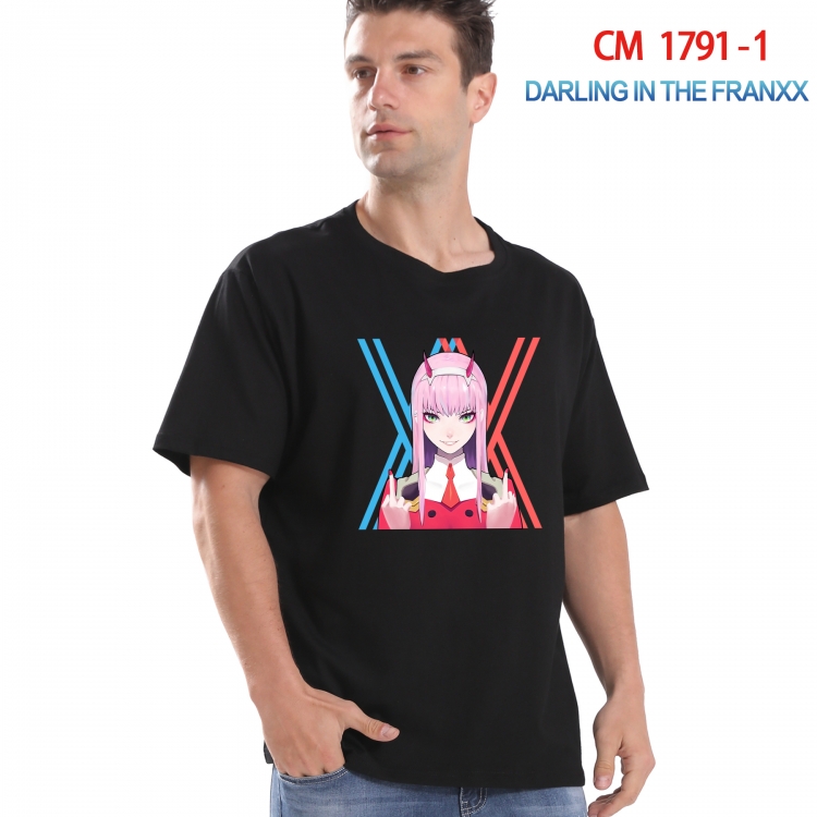 DARLING in the FRANX Printed short-sleeved cotton T-shirt from S to 4XL   CM-1791-1
