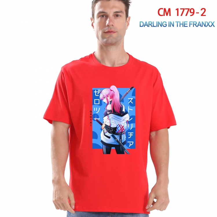 DARLING in the FRANX Printed short-sleeved cotton T-shirt from S to 4XL  CM-1779-2