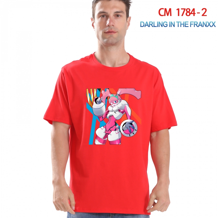 DARLING in the FRANX Printed short-sleeved cotton T-shirt from S to 4XL CM-1784-2