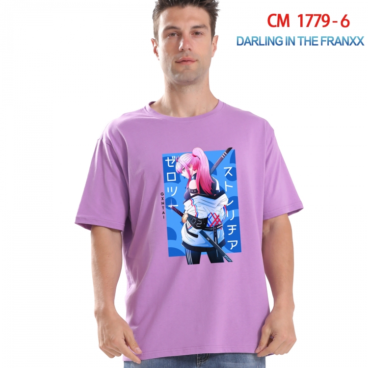 DARLING in the FRANX Printed short-sleeved cotton T-shirt from S to 4XL   CM-1779-6