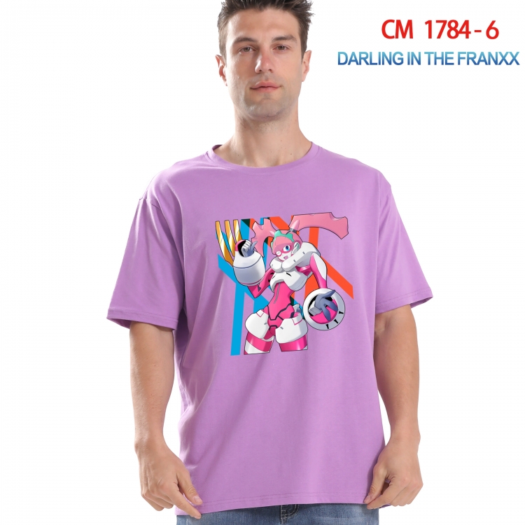 DARLING in the FRANX Printed short-sleeved cotton T-shirt from S to 4XL   CM-1784-6